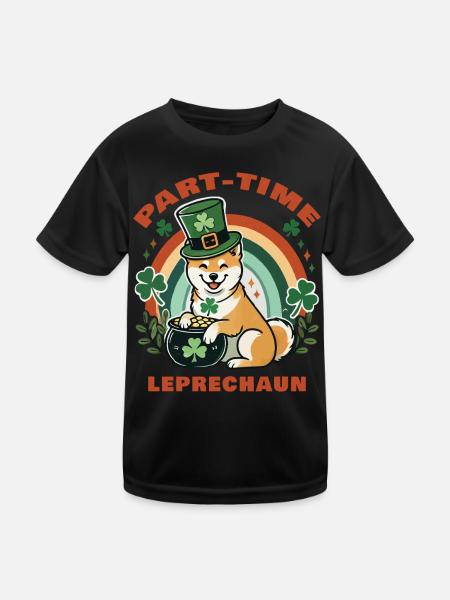 Part-time Leprechaun St. Patrick's Day - Kids Functional T-Shirt - black - Front
