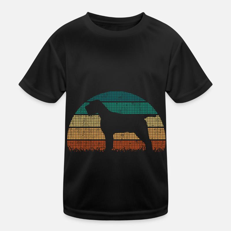 Griffon Korthals Pointing Hund Vintage Retro Kinder Funktions-T-Shirt