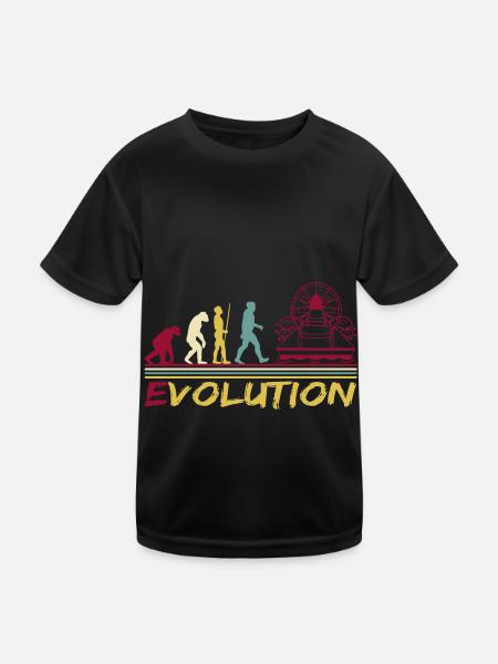 Hydroglisseur Swamp Boat Hovercraft Evolution Vintage - T-shirt sport Enfant - noir - Devant