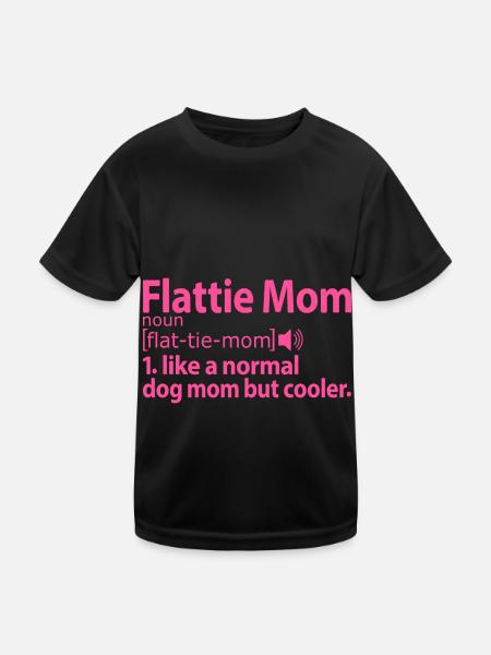 Flat-Coated Retriever Flattie Mama Mama Mistress - T-shirt sport Enfant - noir - Devant