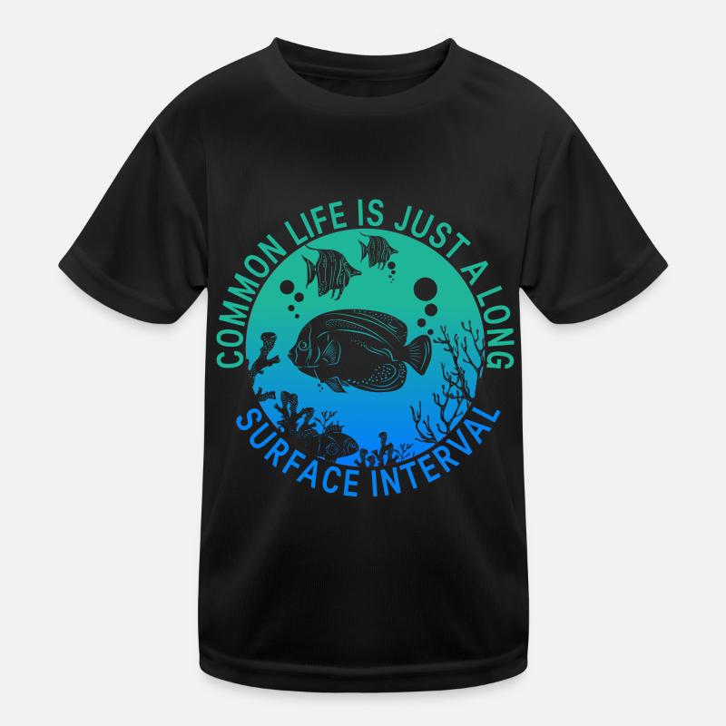 Conception de plongeur de récif corallien, plongée sous-marine T-shirt sport Enfant