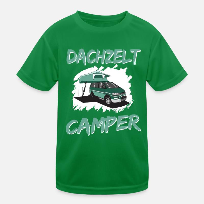 Dachzelt Camper | Autozelt Campingurlaub Abenteuer Kinder Funktions-T-Shirt