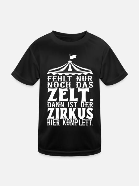 Lustiger Bürohumor Zirkus Arbeit Sprüche Büro - Kinder Funktions-T-Shirt - Schwarz - Vorne
