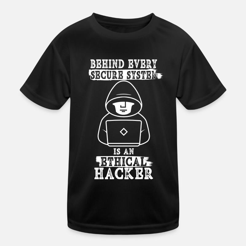 Ethical Cyber Security Ethical Hacking Kids Functional T-Shirt