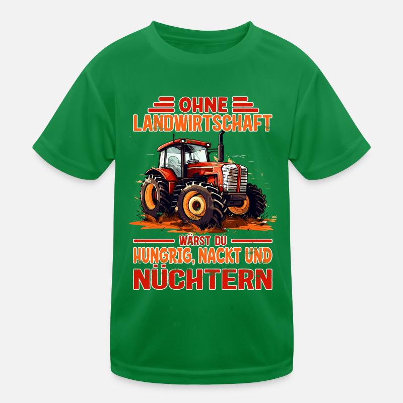 Landwirtschaft Demonstration - Traktor Bauerndemo Kinder Funktions-T-Shirt