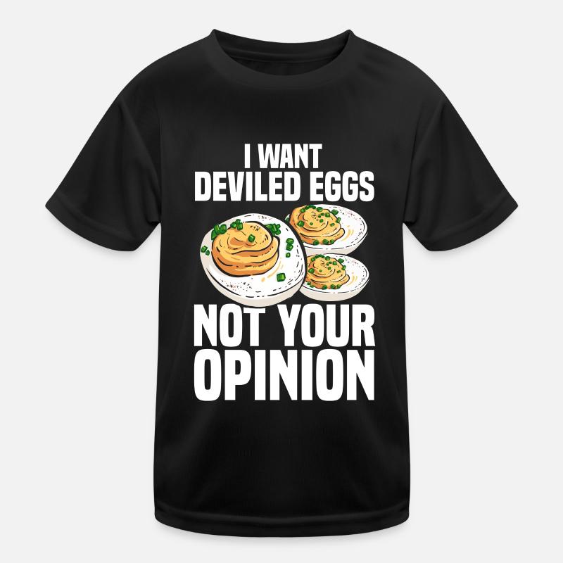 Stuffed Eggs - Thanksgiving Food Recipe Kids Functional T-Shirt