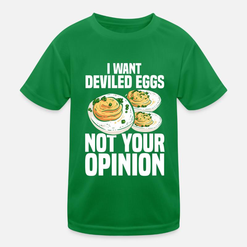 Gefüllte Eier - Thanksgiving Essen Rezept Kinder Funktions-T-Shirt