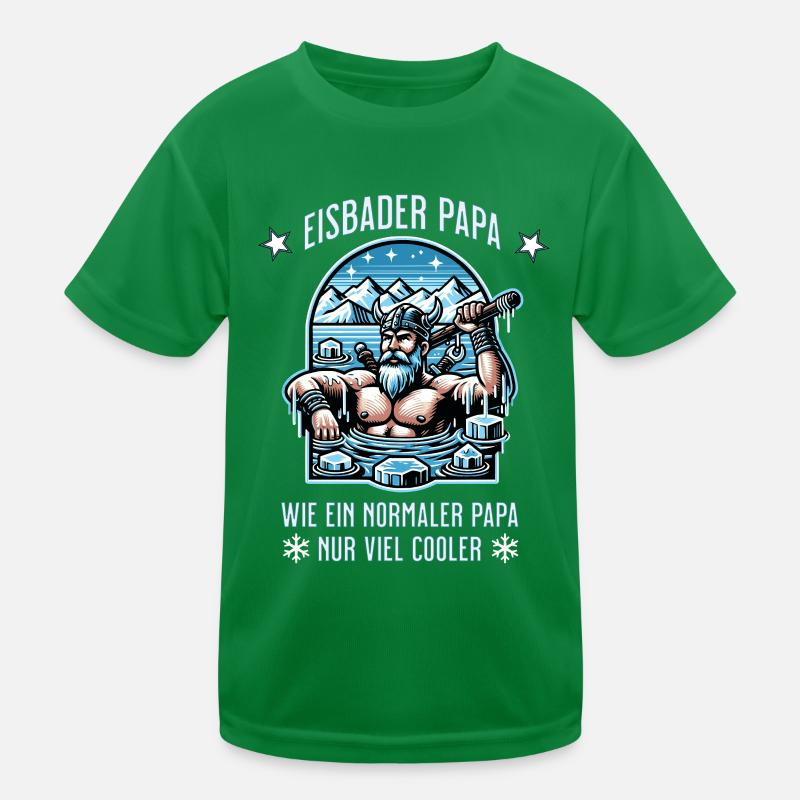 Der Wikinger Eisbader – Eisbaden im ewigen Eis Kinder Funktions-T-Shirt