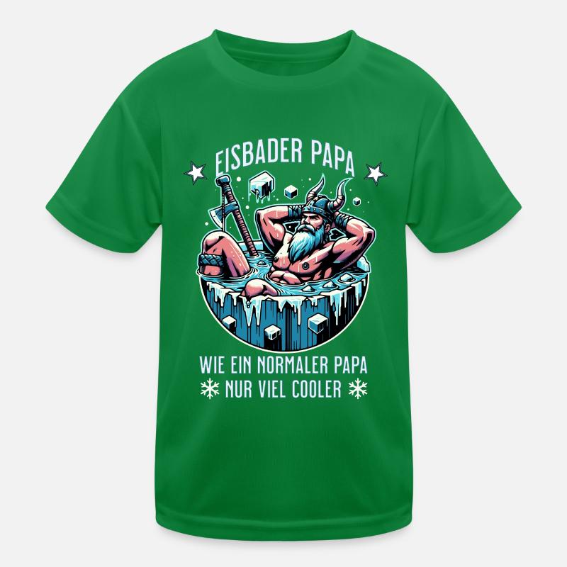 Der Eisbader Papa – Eisbaden im ewigen Eis Kinder Funktions-T-Shirt