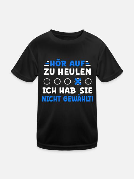 Bundestagswahl - ich habe sie nicht gewählt - Kinder Funktions-T-Shirt - Schwarz - Vorne