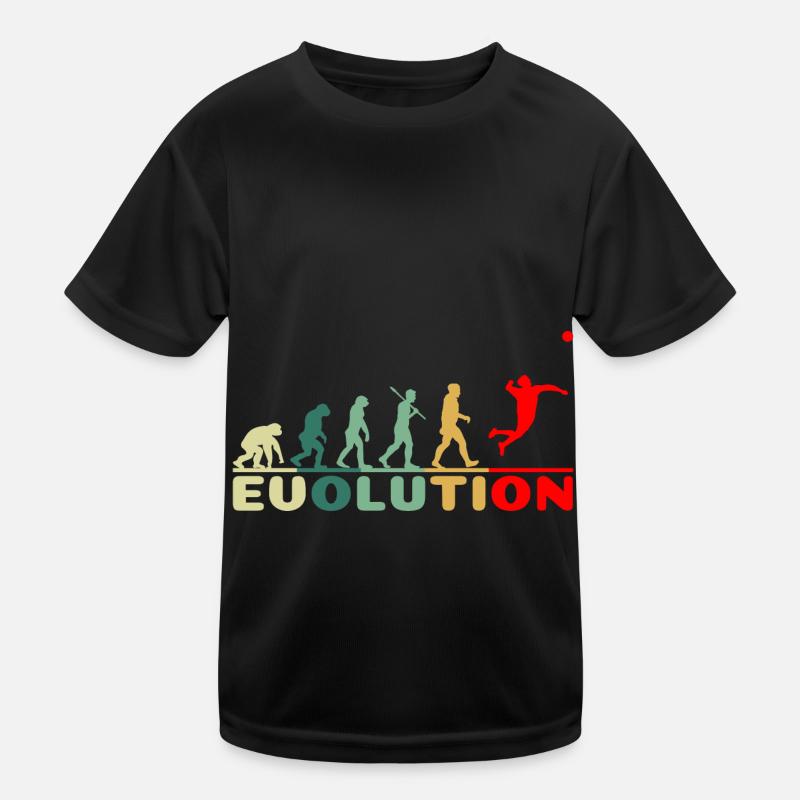 Fistball Fistball Player Evolution Vintage Kids Functional T-Shirt