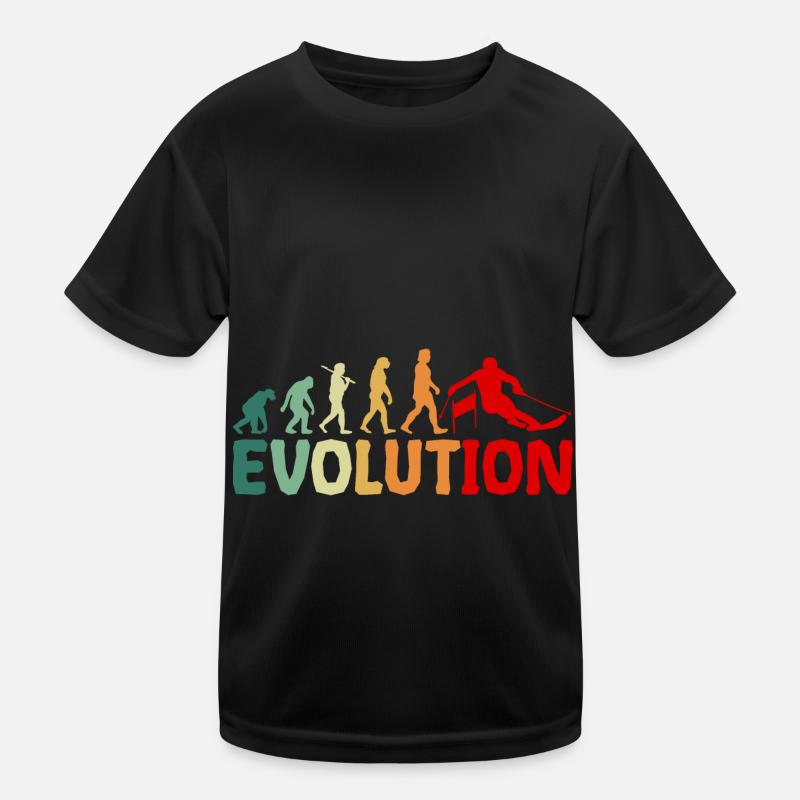 Evolution of Skiing Kids Functional T-Shirt