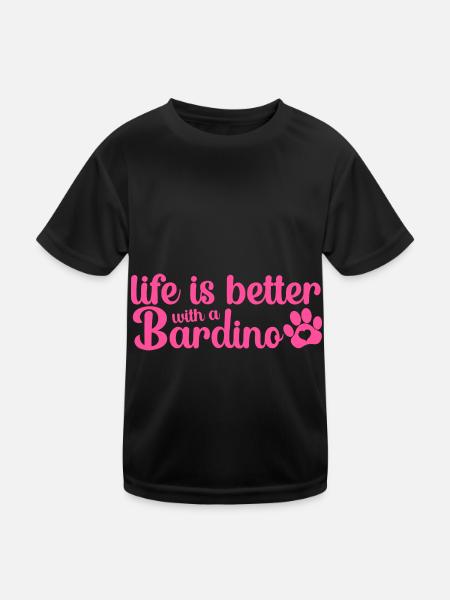 Bardino Majorero Canario Maman maîtresse est mieux - T-shirt sport Enfant - noir - Devant
