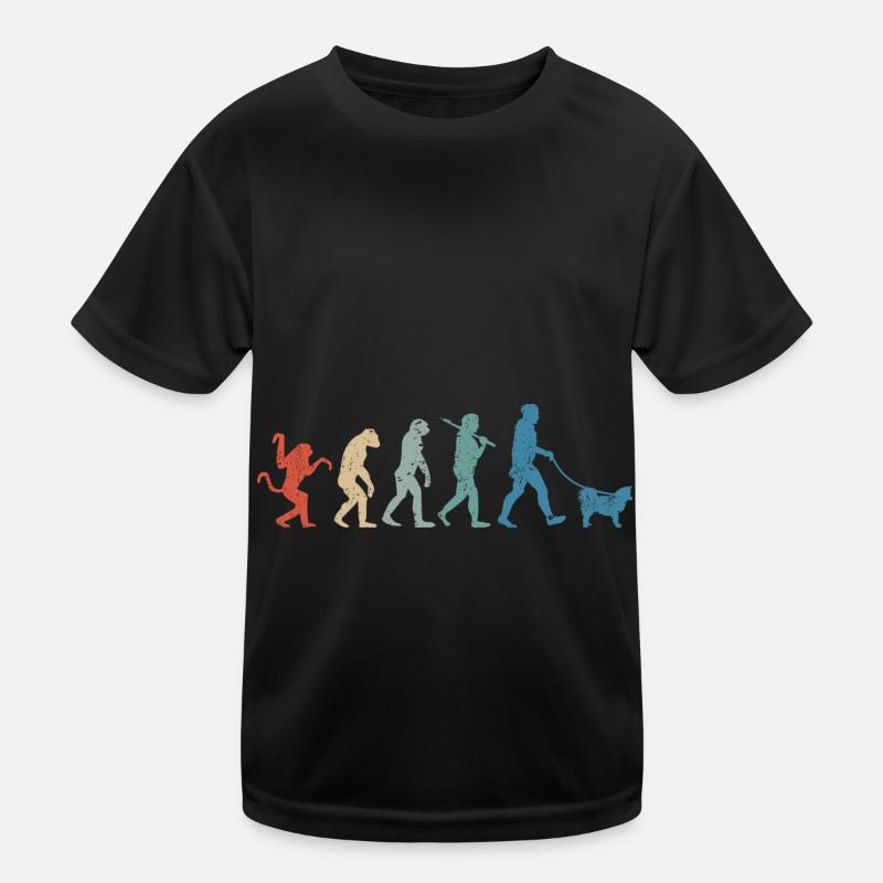 Islandhund Evolution Retro Vintage Kinder Funktions-T-Shirt