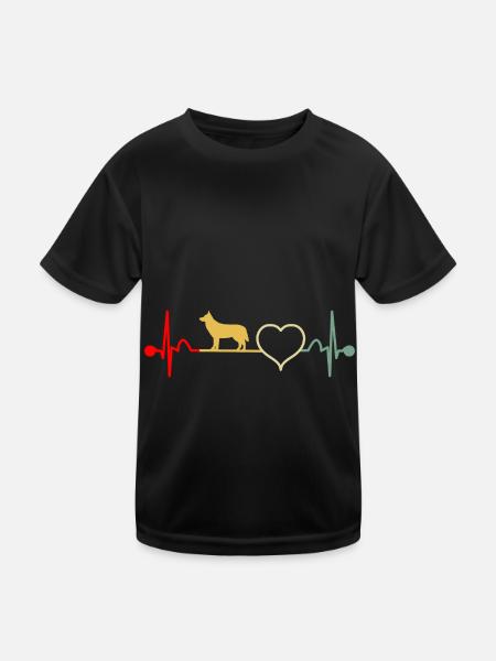 Harzer Fuchs Hütehund Hunderasse Hezschlag - Kinder Funktions-T-Shirt - Schwarz - Vorne