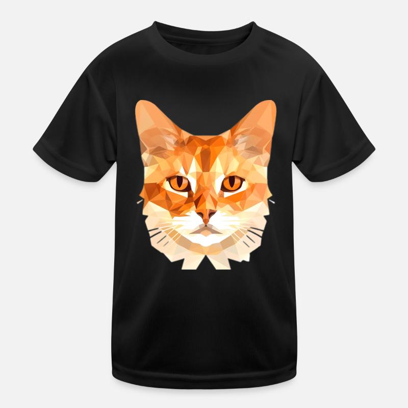 Polygon Cat Kinder Funktions-T-Shirt