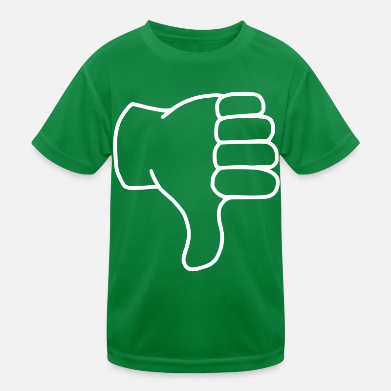 Emoji pouces vers le bas esquisse blanc T-shirt sport Enfant