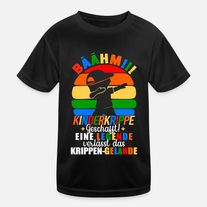 Kinderkrippe Geschafft Eine Legende Verlässt Kinder Funktions-T-Shirt