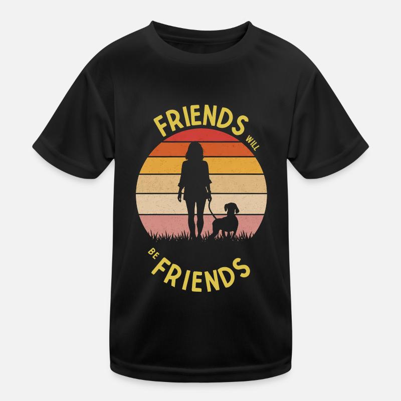 Les amis seront les amis du chien et de la maîtresse T-shirt sport Enfant