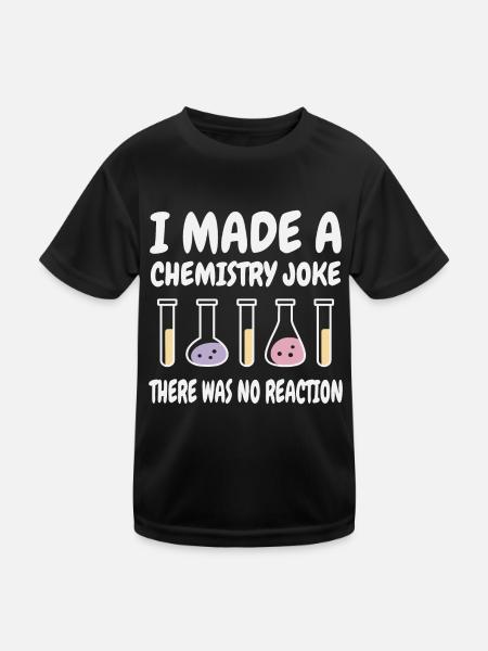 Blague de chimie, il n’y a pas eu de réaction - T-shirt sport Enfant - noir - Devant