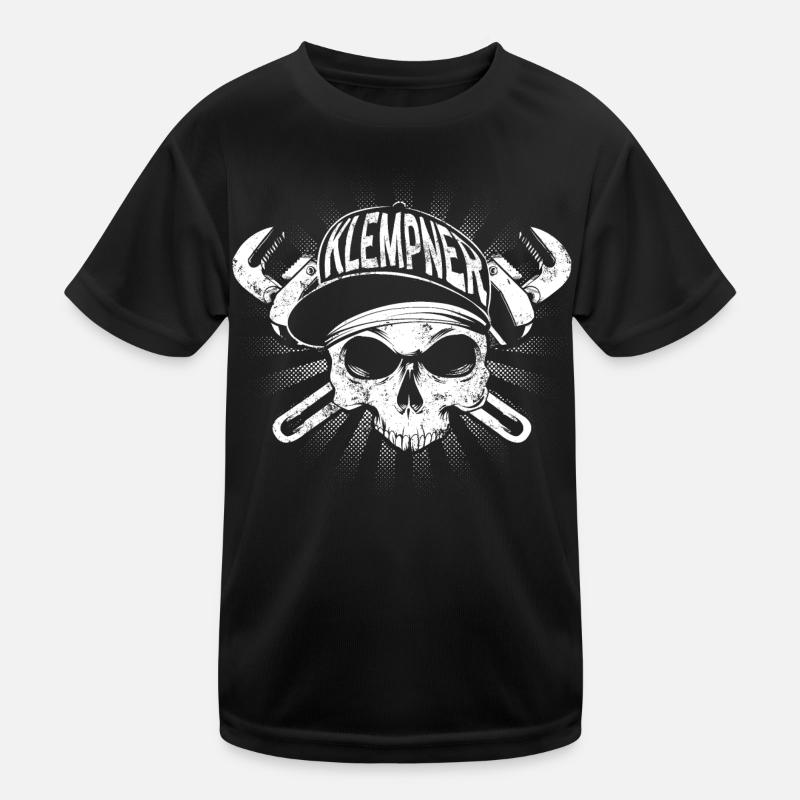 Klempner - Kinder Funktions-T-Shirt - Schwarz