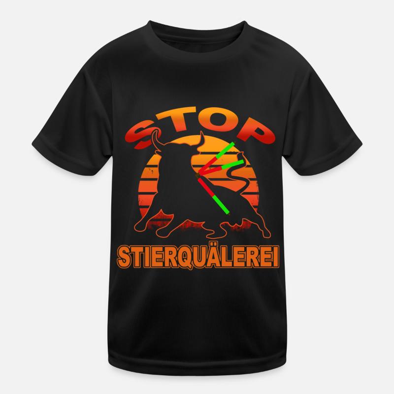 Gegen Stierquälerei Kinder Funktions-T-Shirt