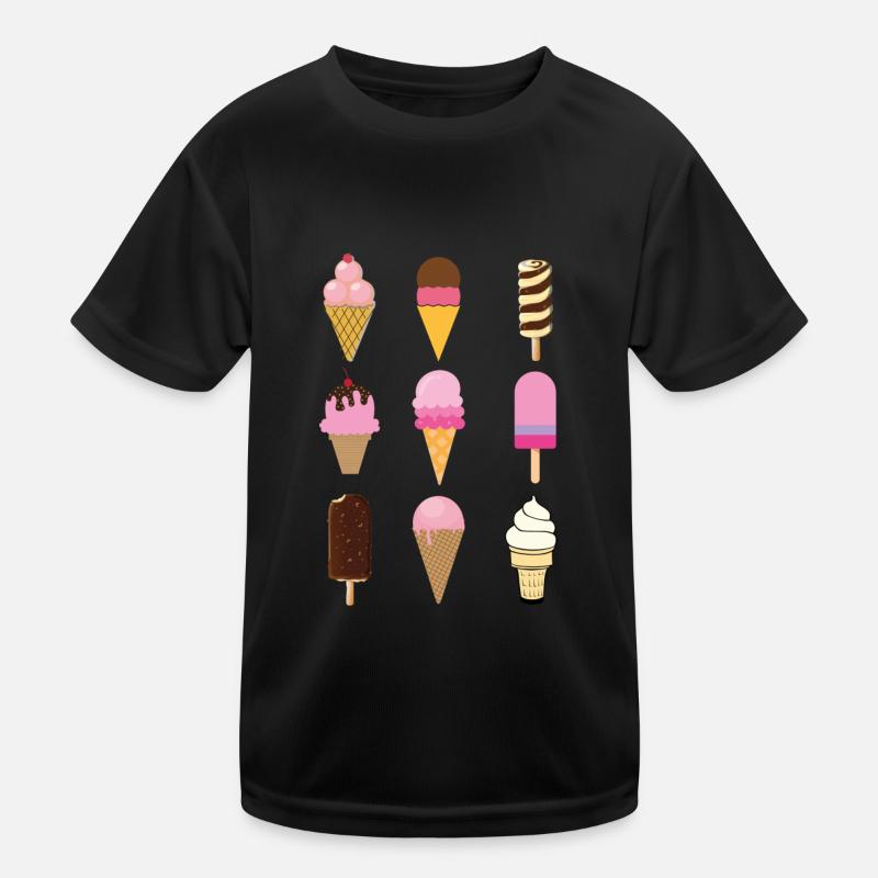 Ice Cream - Kids Functional T-Shirt - black