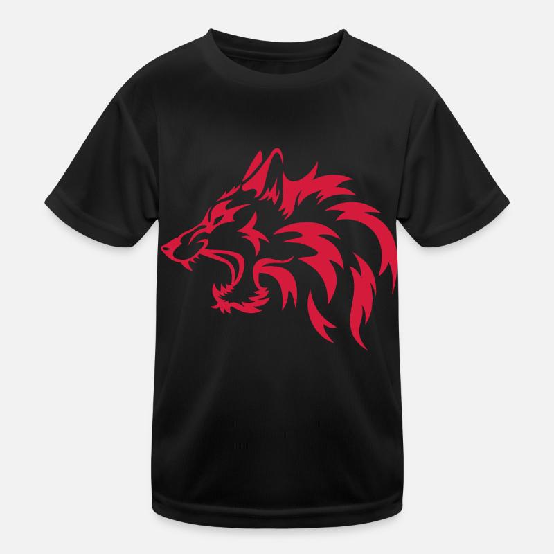Wolfskopf Stammes Kinder Funktions-T-Shirt