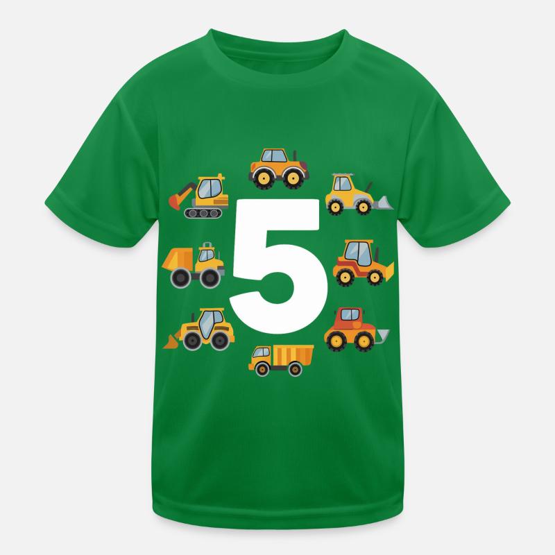 Construction site - 5 years - 5th birthday Kids Functional T-Shirt