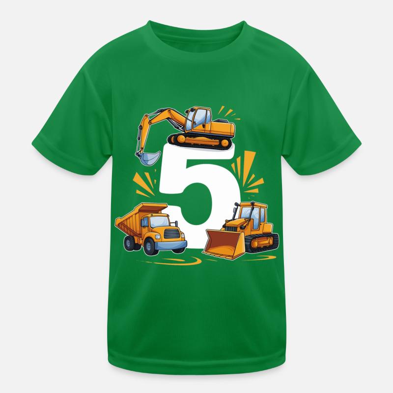Construction site - 5 years - 5th birthday Kids Functional T-Shirt