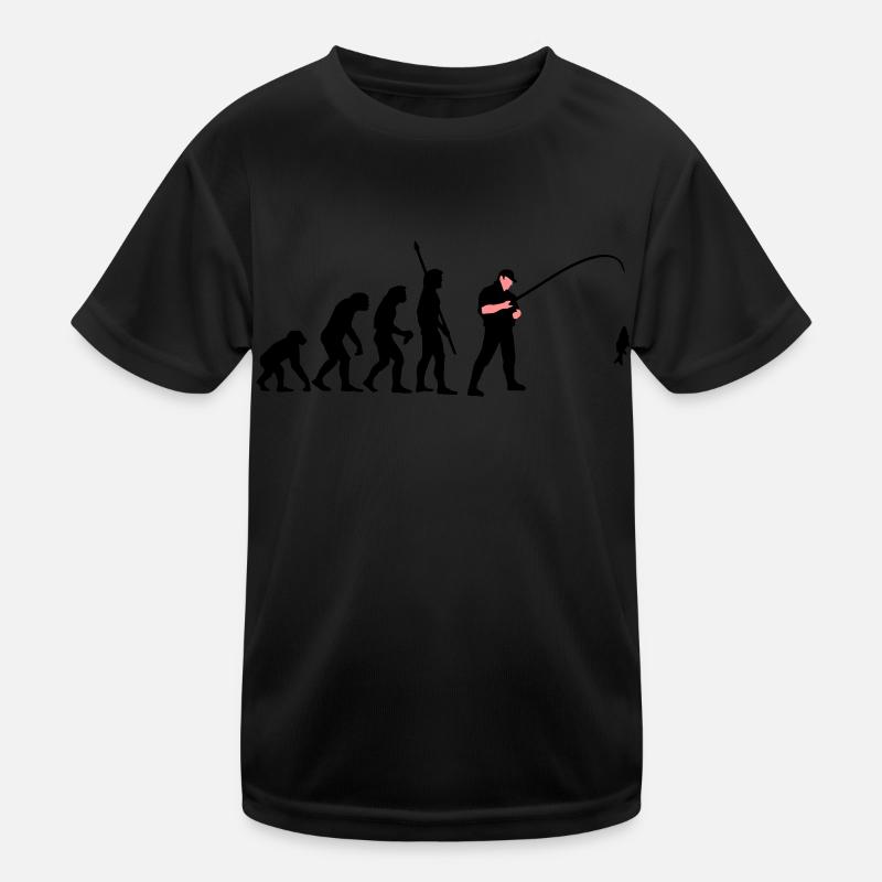 evolution_angler_a_2c_fisch - T-shirt sport Enfant - noir