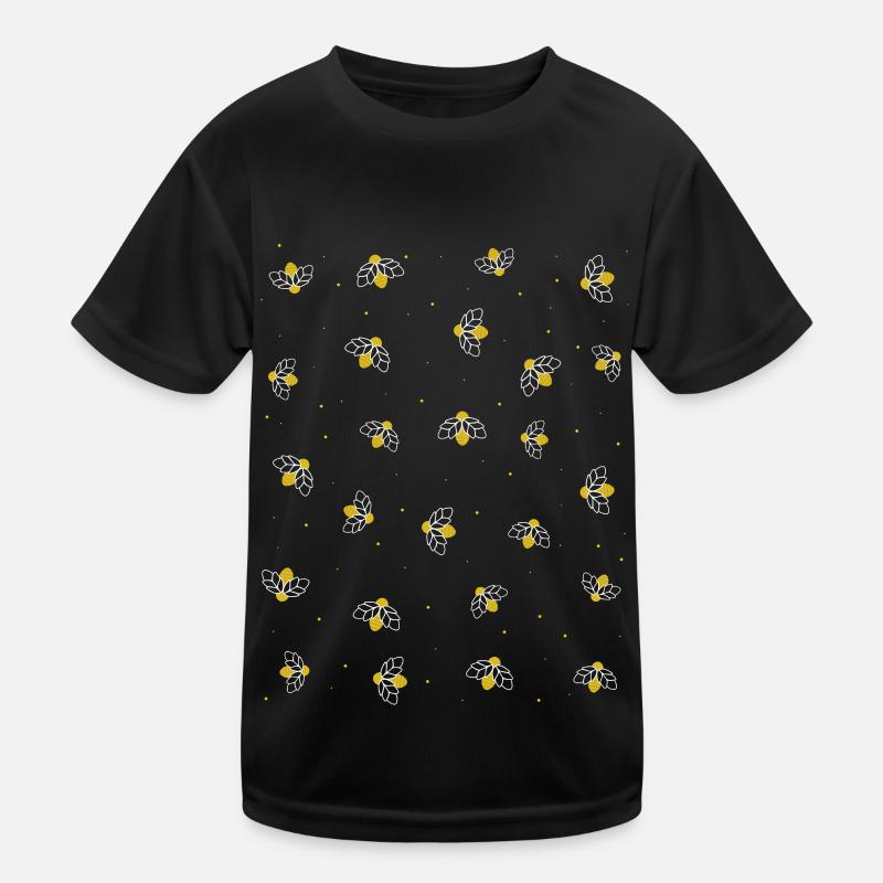 Fireflies flying around Kids Functional T-Shirt