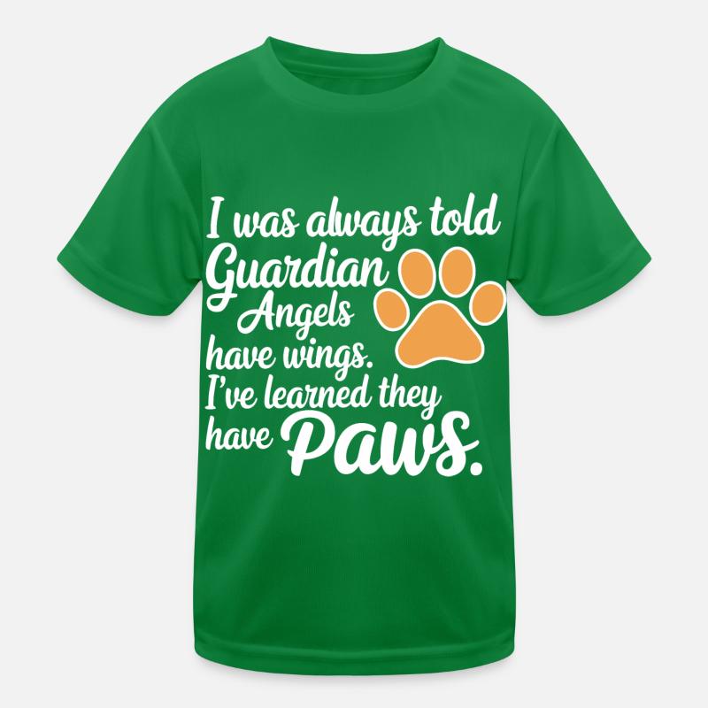 Hunde Pfote Engel Schutzengel Begleiter Hundenarr Kinder Funktions-T-Shirt