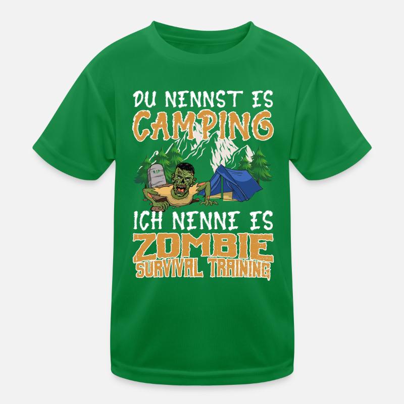 Camping Survival Training Bushcraft Kinder Funktions-T-Shirt