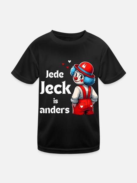 Carnaval Cologne Alaaf Clown Kölsch Rut Wiess Drôle - T-shirt sport Enfant - noir - Devant