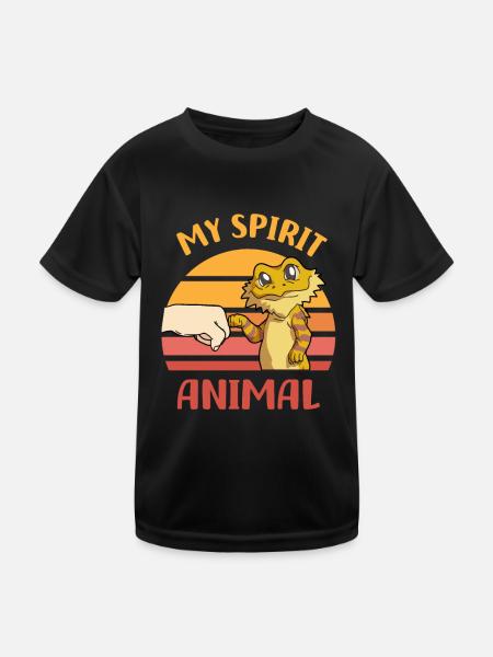 Bearded Dragon - Kids Functional T-Shirt - black - Front