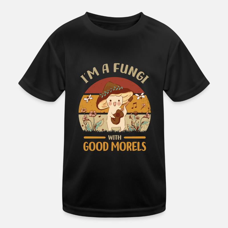 Pilzesammler Kinder Funktions-T-Shirt
