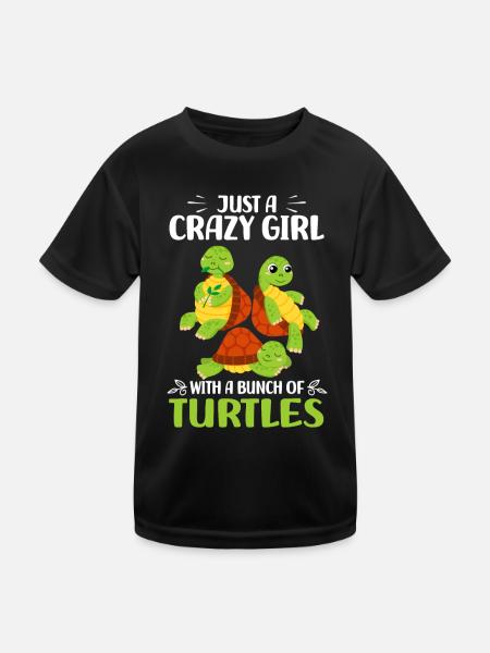 Schildkröten Liebhaberin | Schildkröte Geschenke - Kinder Funktions-T-Shirt - Schwarz - Vorne