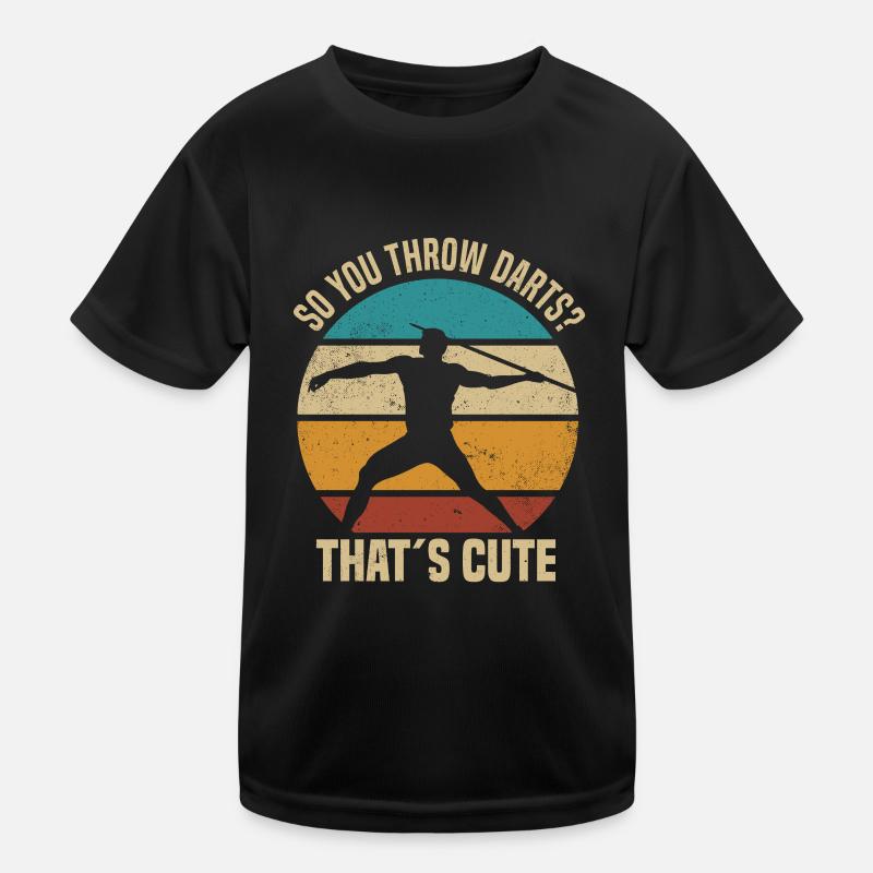 Speerwerfen Kinder Funktions-T-Shirt