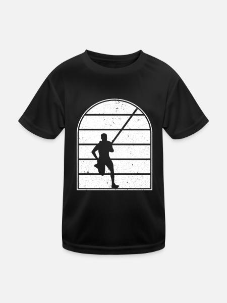 Pole vault - Kids Functional T-Shirt - black - Front