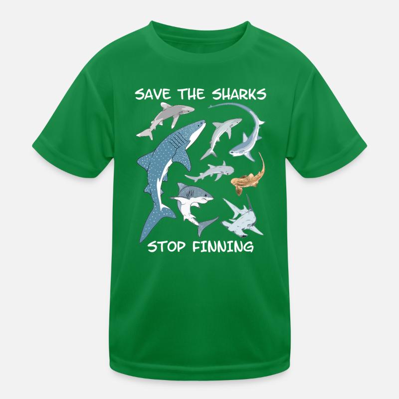 Types of Sharks Haiarten Kinder Funktions-T-Shirt