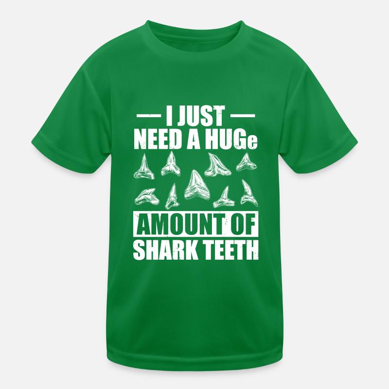 Petrified Shark Teeth Collect Fossil Gift Kids Functional T-Shirt