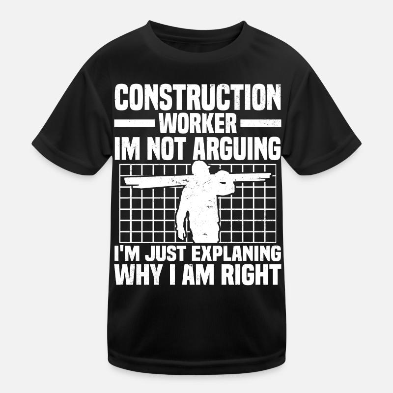 Bauarbeiter Kinder Funktions-T-Shirt