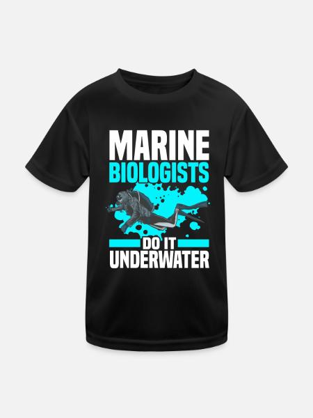 Marine biology - Kids Functional T-Shirt - black - Front