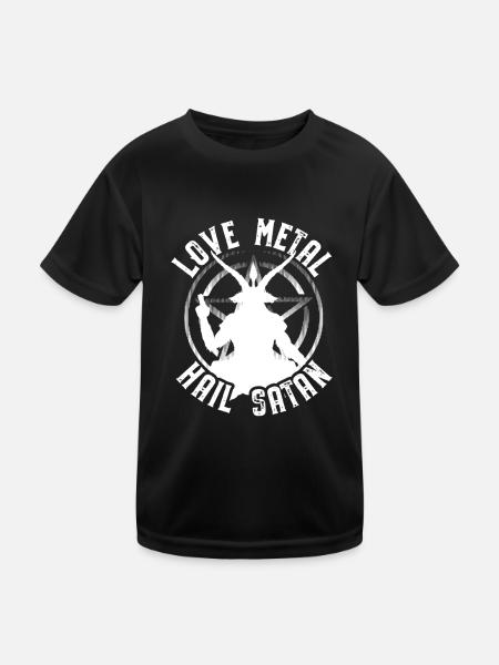 Satanism Gifts | Satan Satanist Pentagram - Kids Functional T-Shirt - black - Front