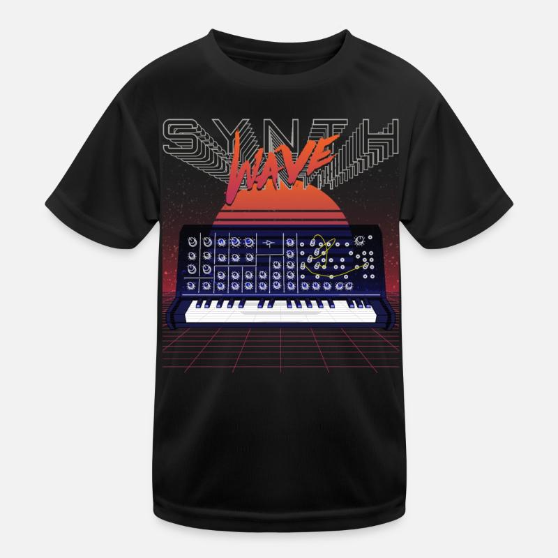 Synthesizer Tonstudio Waveform Synthese Elektro Kinder Funktions-T-Shirt