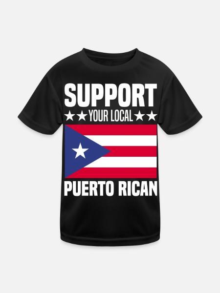 Puerto Rico Geschenkidee | Puerto Ricaner Heimat - Kinder Funktions-T-Shirt - Schwarz - Vorne