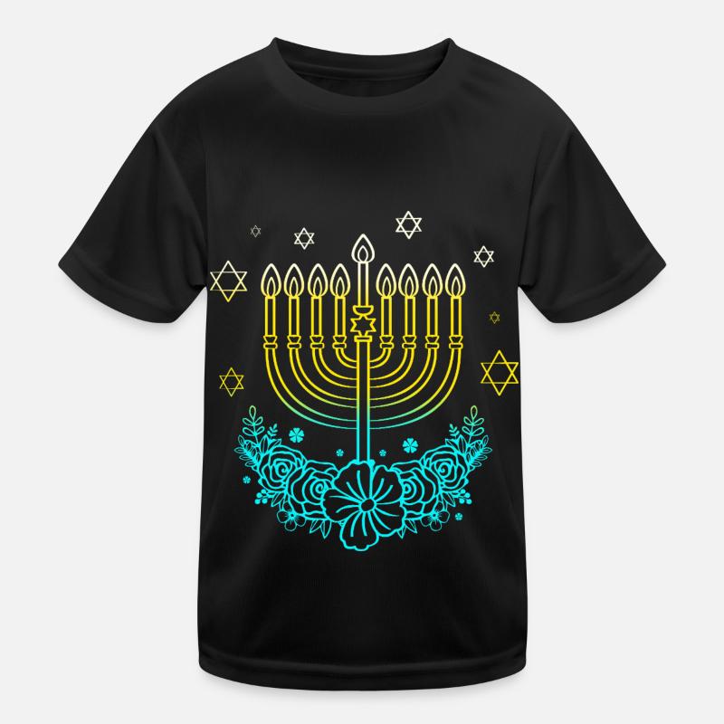 Hanoukka Hanoukka Hanoukka Hanouka Menorah T-shirt sport Enfant