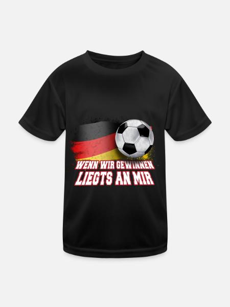 If We Win, It's Me – Soccer Shirt - Kids Functional T-Shirt - black - Front