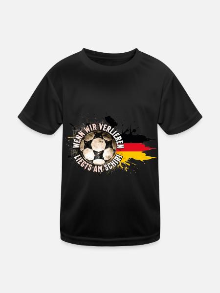 If we lose, it's down to the referee – football - Kids Functional T-Shirt - black - Front